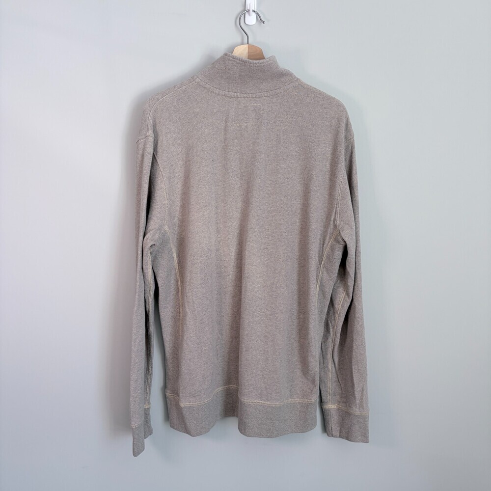 American Eagle Henley Sweater Gorpcore Zip Button Vintage Line 90s Gray Men's XL - Picture 9 of 12